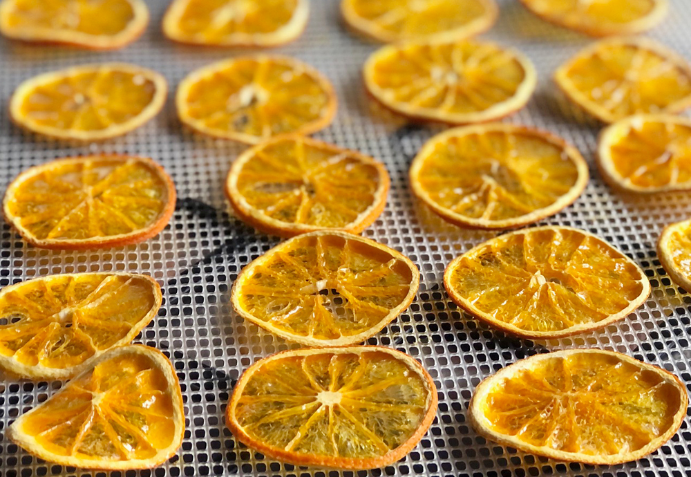 乾燥オレンジのハチミツコーティング